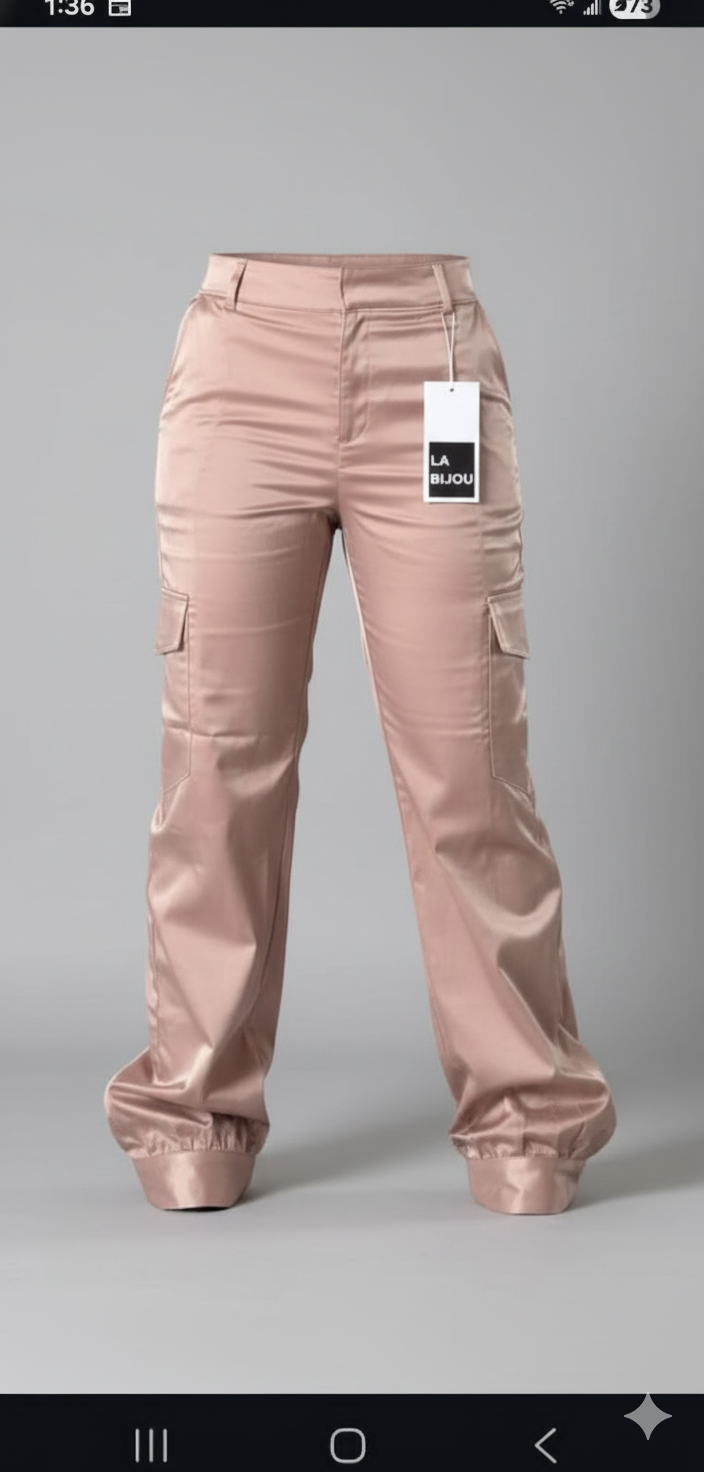 Pantalón Cargo Satin