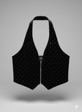 Top de gamuza con brillos
