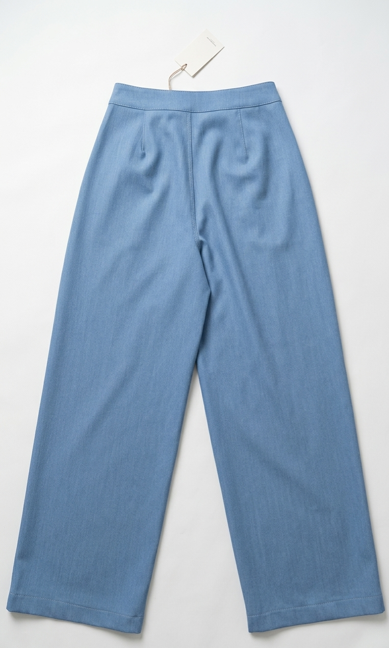 Pantalón Sailor Wide Leg – Denim Soft con Botones