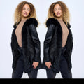 Abrigo de Doble Faz "Arctic Luxe" en Ecopiel con Ribete de Pelo Fox-Style
