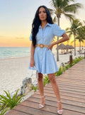 Vestido Camisero "Saint-Tropez" – Azul Cielo