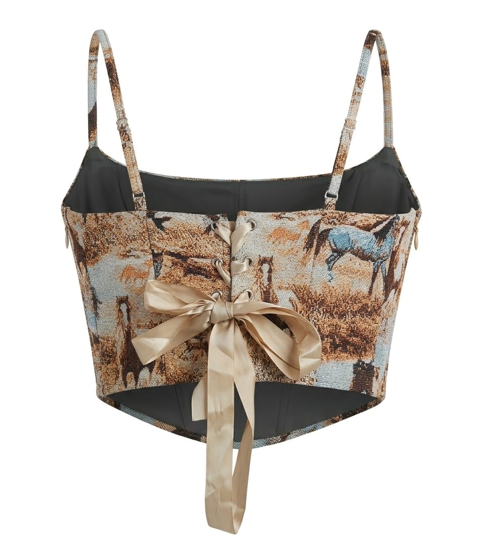 CORSET Tapiz "Wild Spirit" con Ajuste Posterior de Cintas
