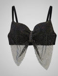 Top Bralette de Fiesta con Strass y Detalle de Red Centellante