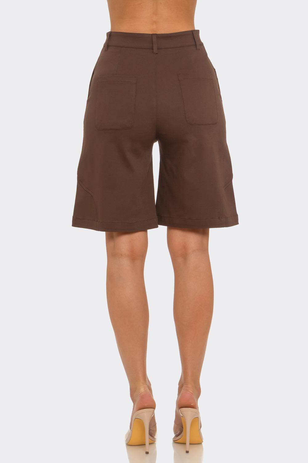 SHORT Bermuda Sastre de Tiro Alto y Corte Amplio