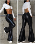 LEGGINS  Acampanado Efecto Cuero Push-Up - Talla Única