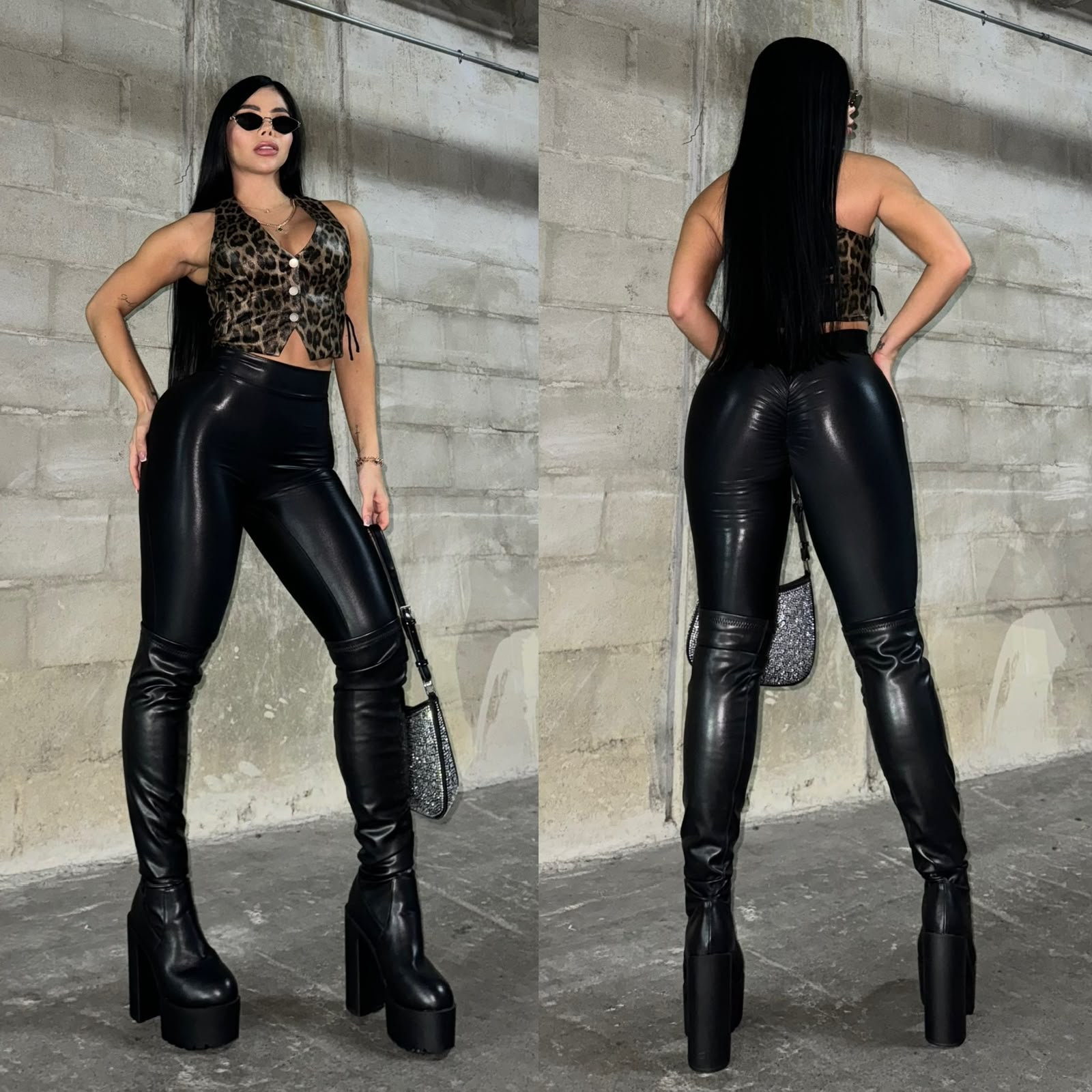 Leggins Efecto Cuero Push-Up