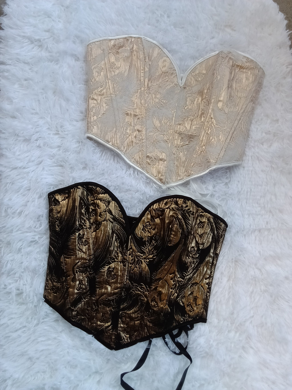 Corset de Gala "Imperial Gold" en Jacquard Brocado
