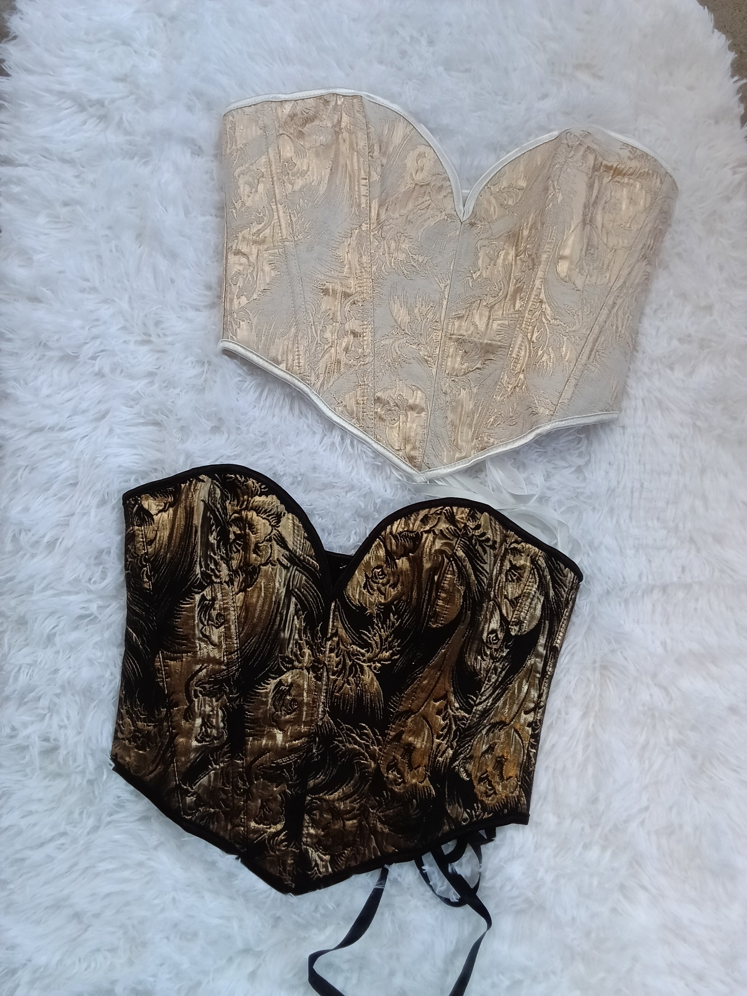 Corset de Gala "Imperial Gold" en Jacquard Brocado