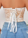 Corset de Gala "Imperial Gold" en Jacquard Brocado