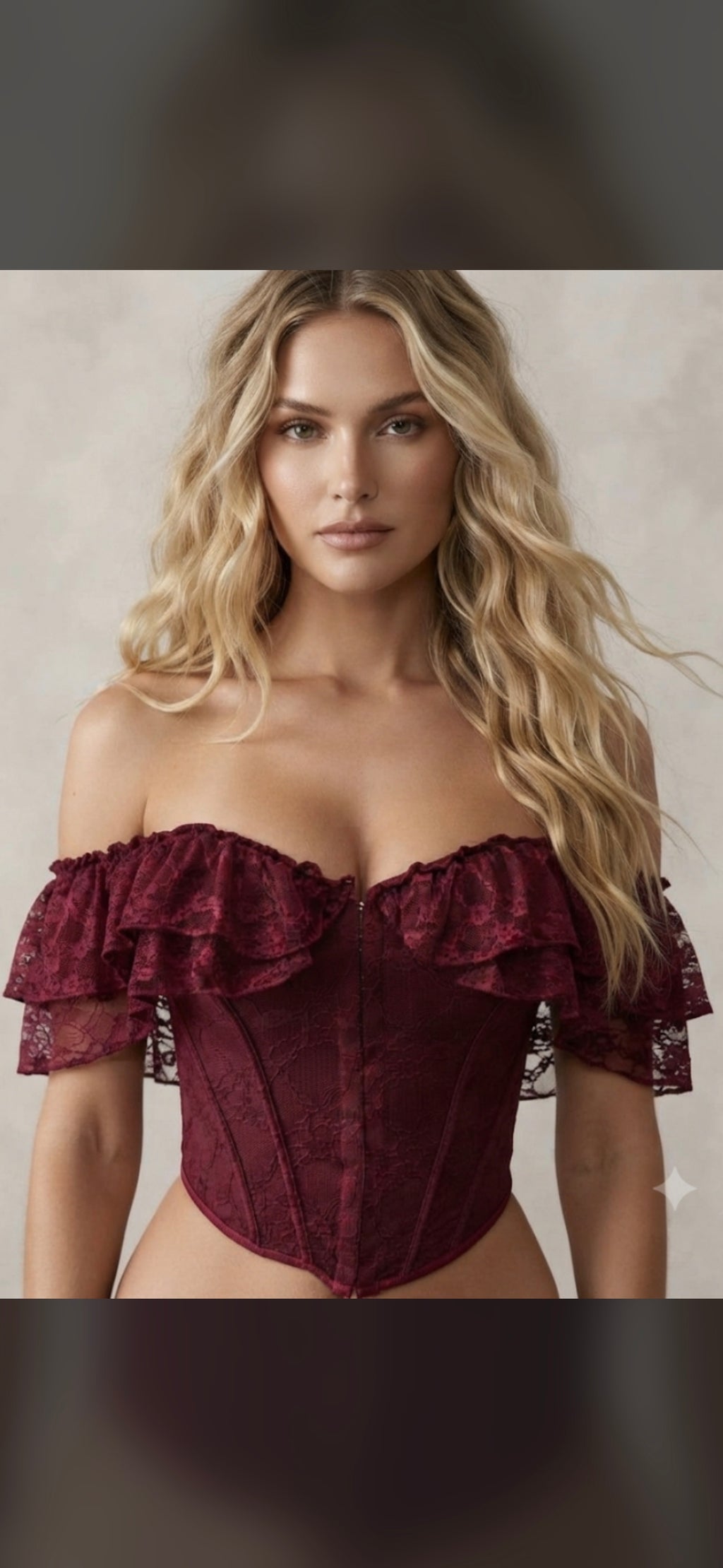 Corset Romántico de Encaje con Volantes "Elegance"