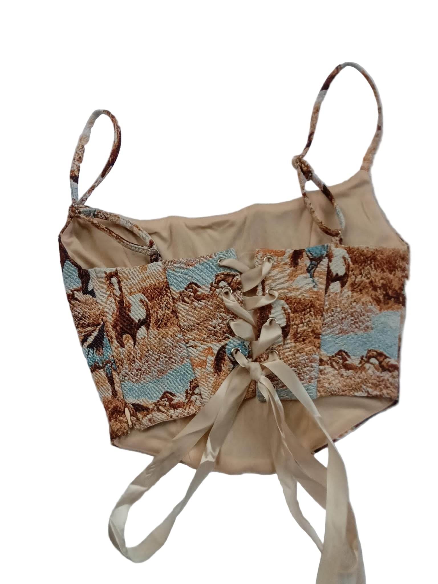 Corset top square neckline