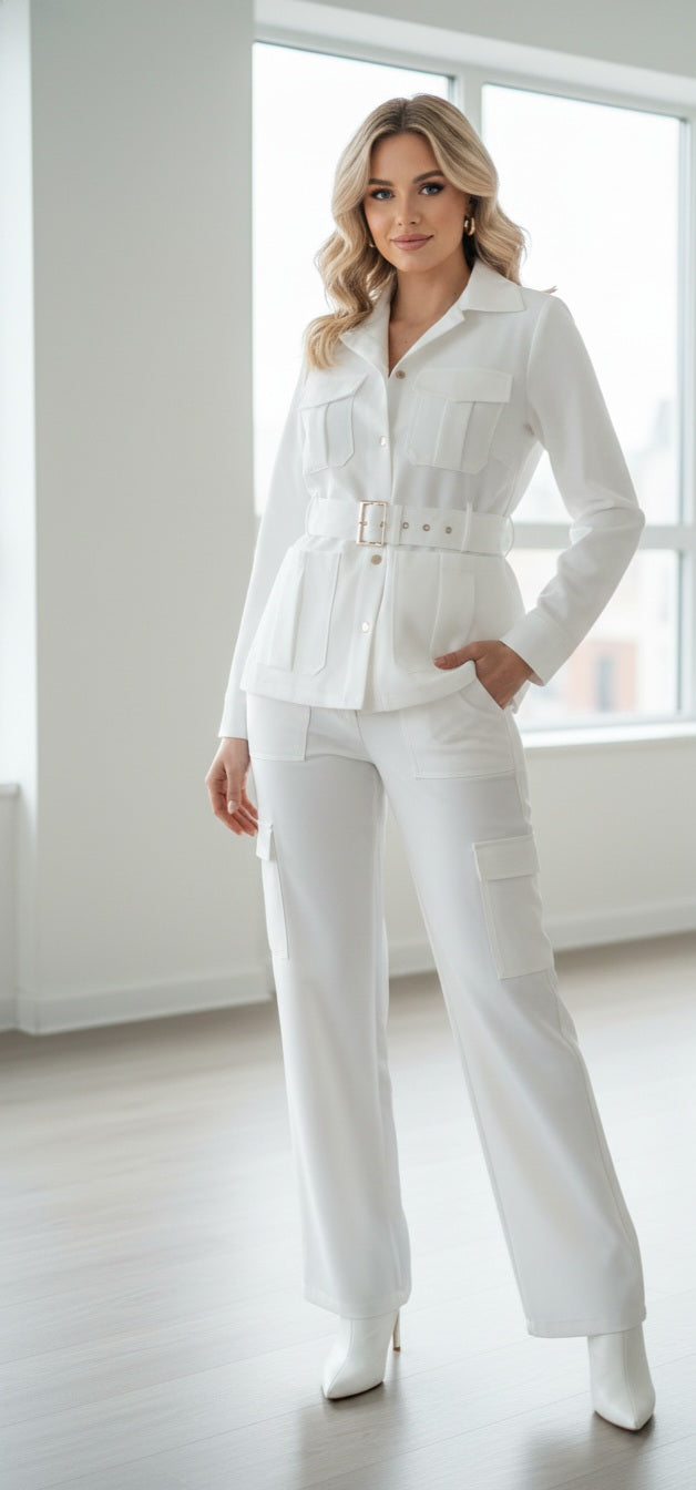 Set Safari Premium – Elegancia en Blanco Puro